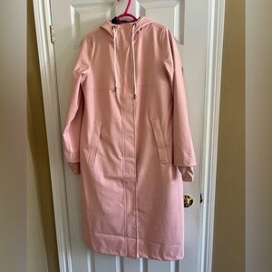 Mernini 
Women's Tickled Pink Hooded Long Rain Coat